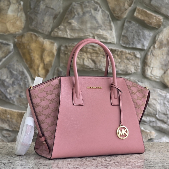 Michael Kors Avril Large Pink Satchel - Picture 1 of 9